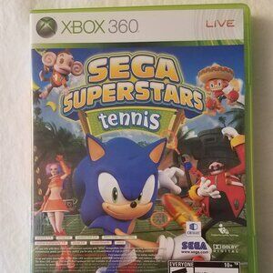 Sega Superstars Tennis & Xbox Live Arcade (Microsoft Xbox 360, 2008) w/ Manual